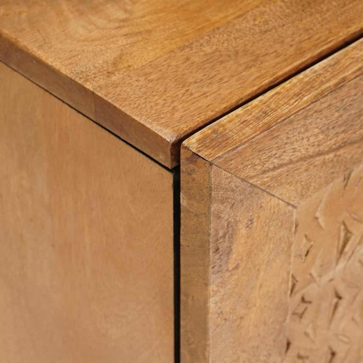 Sengebord 2 pcs Lysebrun 40 x 33 x 46 cm Massivt mangotræ