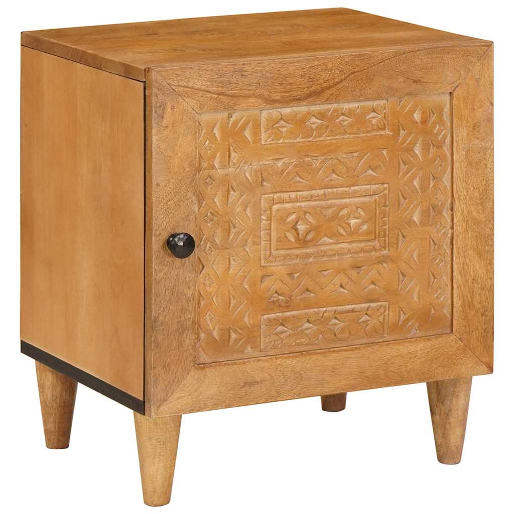 Sengebord 2 pcs Lysebrun 40 x 33 x 46 cm Massivt mangotræ