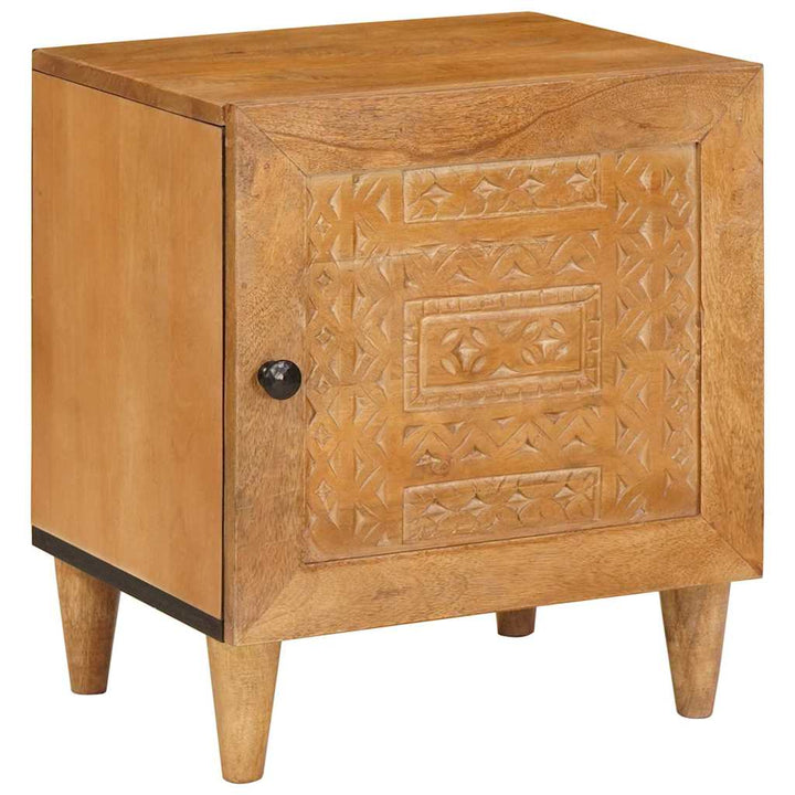 Sengebord 2 pcs Lysebrun 40 x 33 x 46 cm Massivt mangotræ