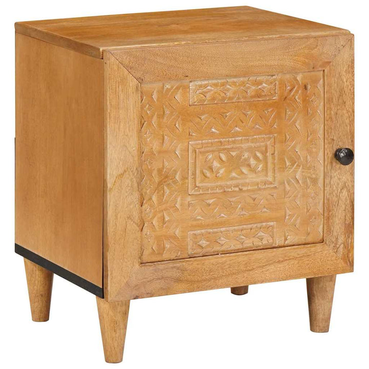 Sengebord 2 pcs Lysebrun 40 x 33 x 46 cm Massivt mangotræ