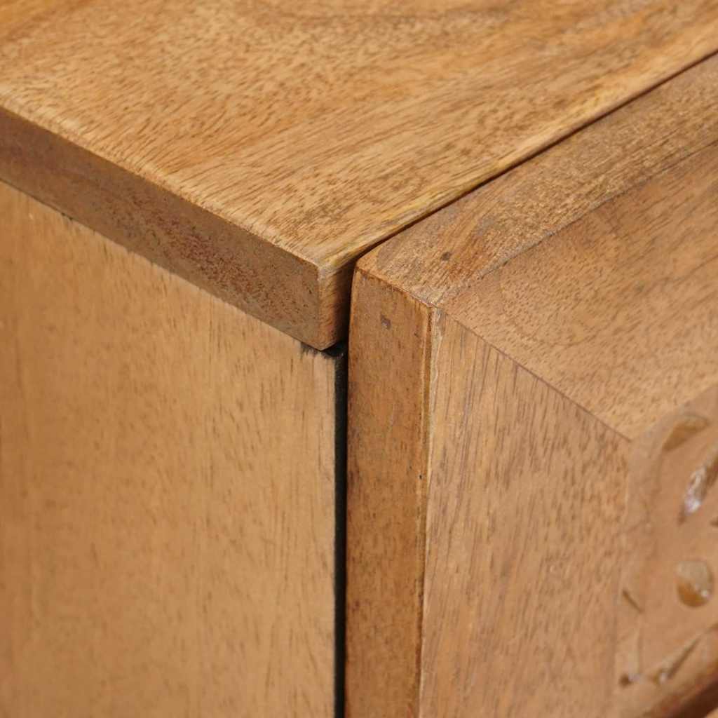 Sengebord 2 pcs Lysebrun 40 x 33 x 46 cm Massivt mangotræ