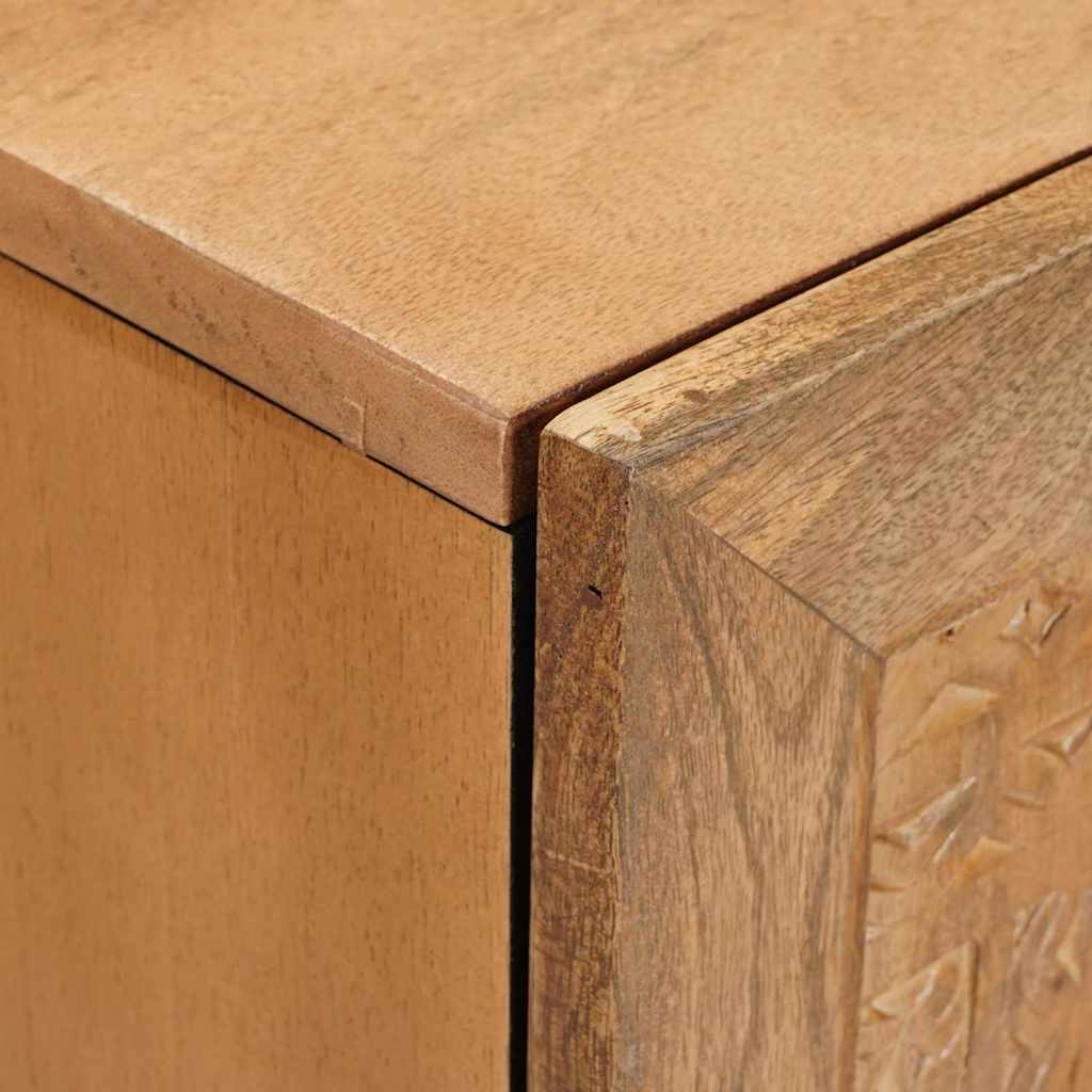 TV-skab med hylde Lysebrun 105 x 33 x 46 cm Massivt mangotræ