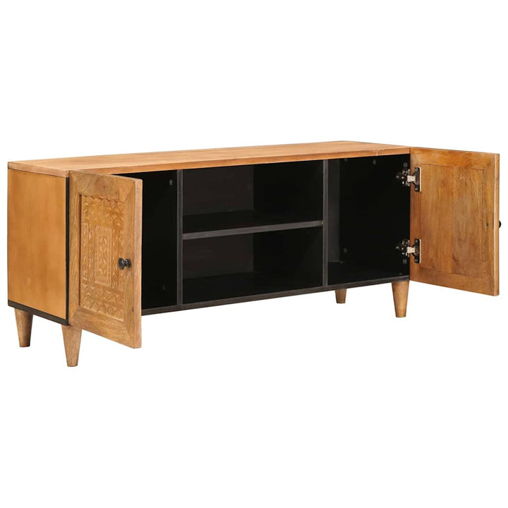 TV-skab med hylde Lysebrun 105 x 33 x 46 cm Massivt mangotræ