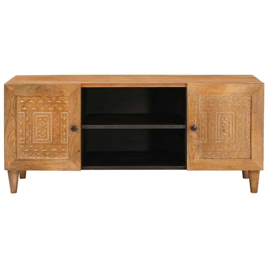 TV-skab med hylde Lysebrun 105 x 33 x 46 cm Massivt mangotræ