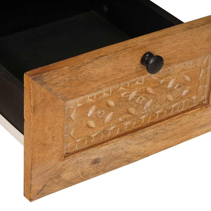 TV-skab med skuffe Lysebrun 70 x 33 x 46 cm Massivt mangotræ