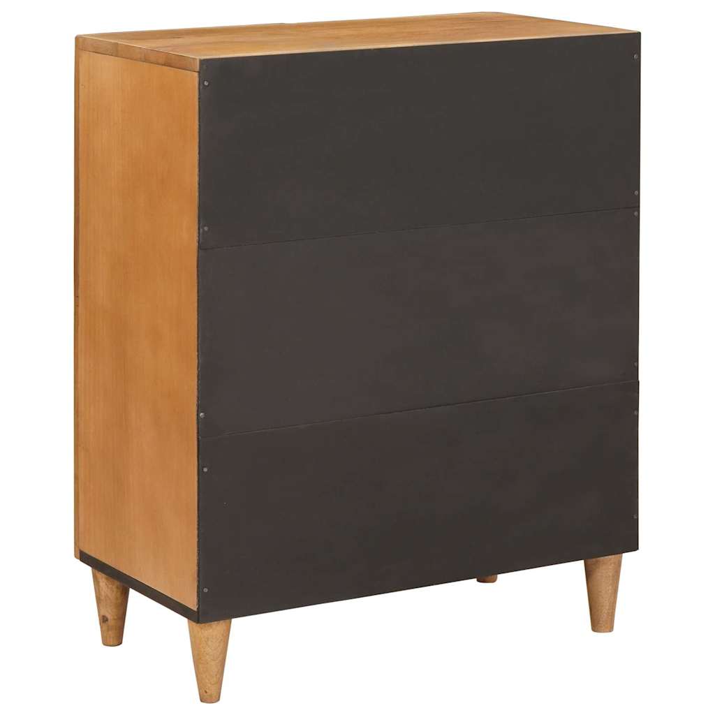 Sideboard med hylde Lysebrun 60 x 33 x 75 cm Massivt mangotræ