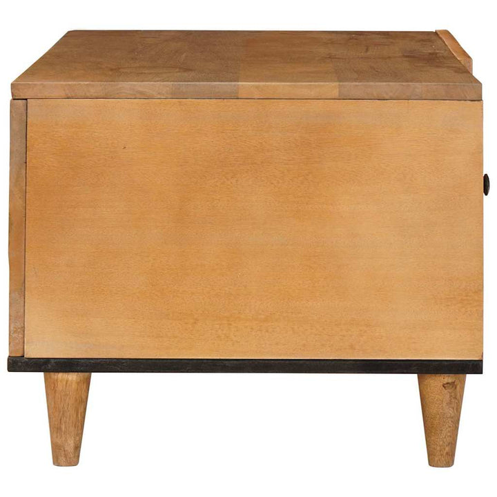 Sofabord med hylde Lysebrun 80 x 50 x 40 cm Massivt mangotræ