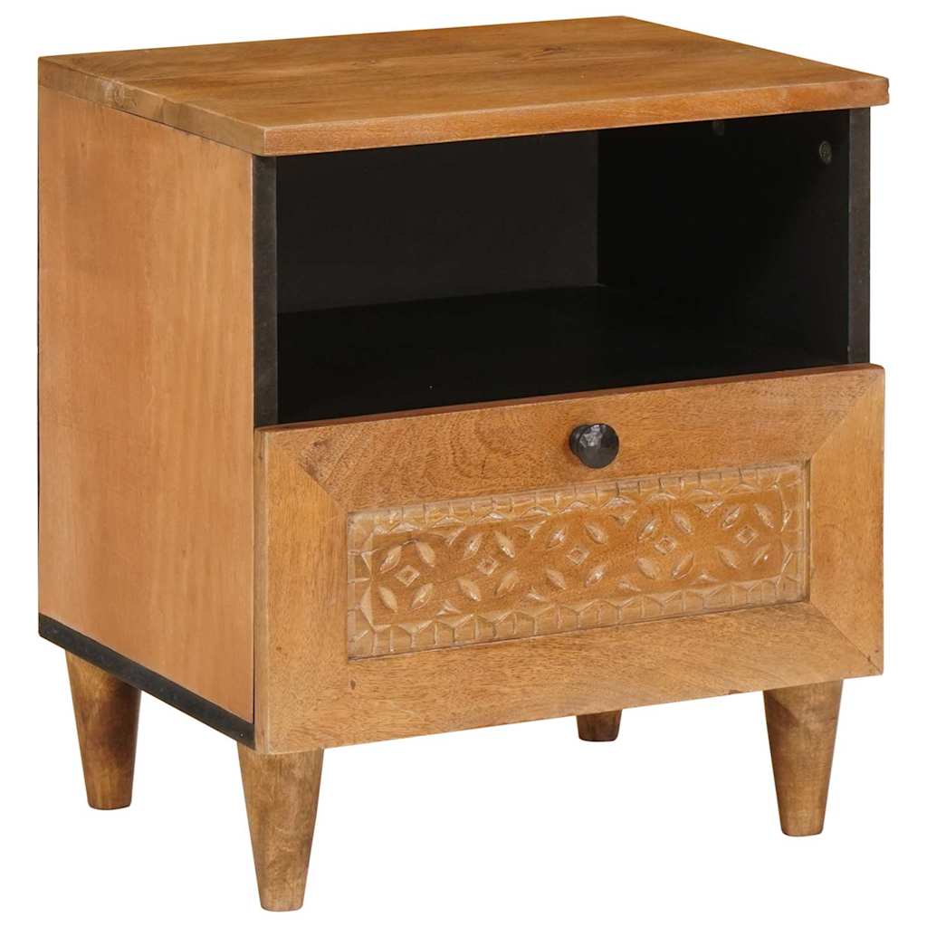 Sengebord 2 pcs Lysebrun 40 x 33 x 46 cm Massivt mangotræ