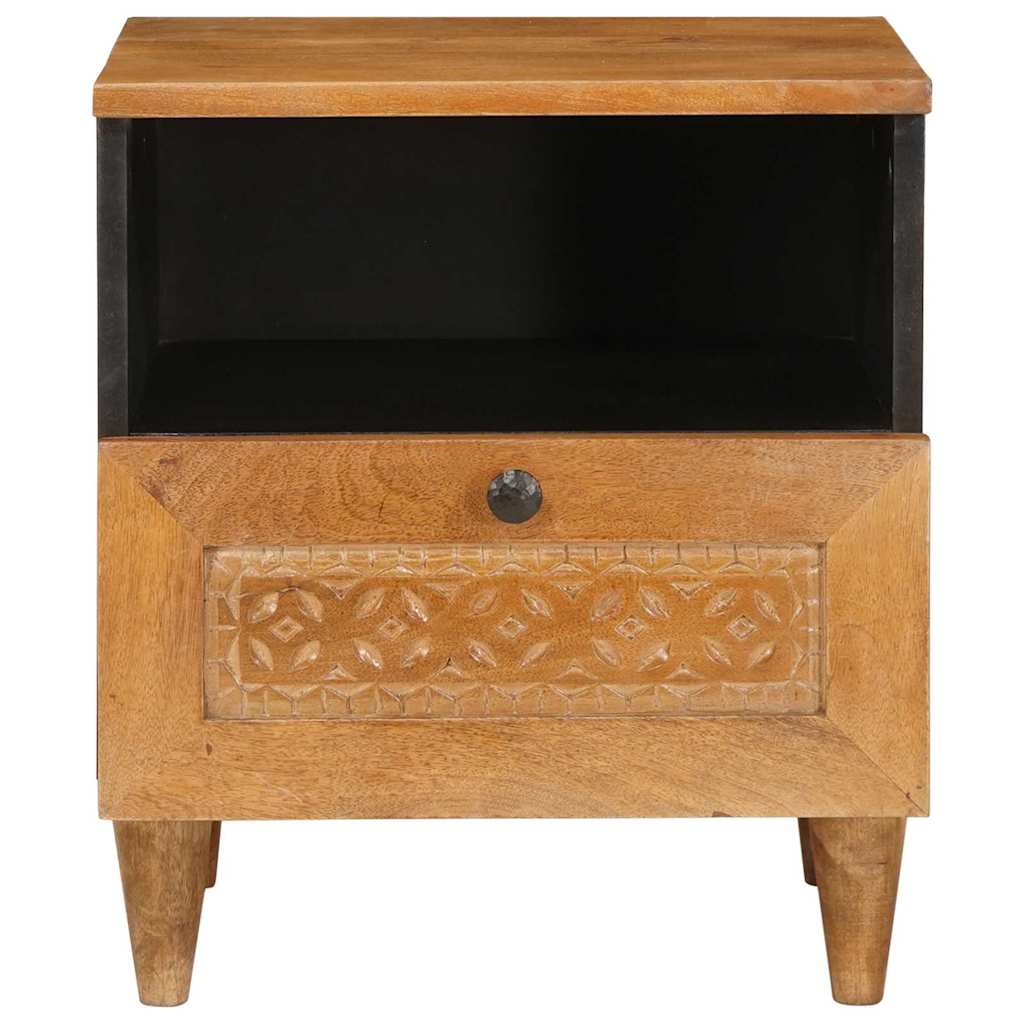Sengebord 2 pcs Lysebrun 40 x 33 x 46 cm Massivt mangotræ