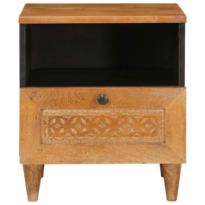 Sengebord 2 pcs Lysebrun 40 x 33 x 46 cm Massivt mangotræ