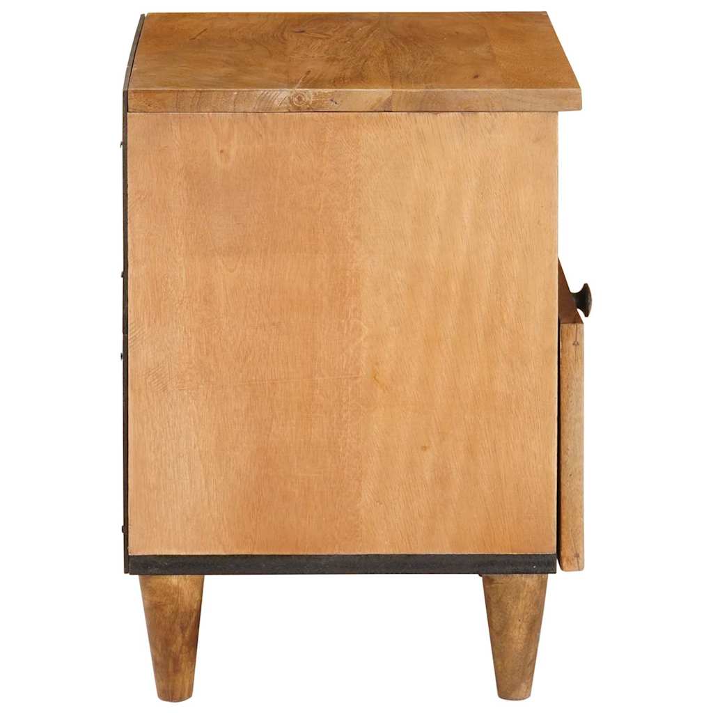 Sengebord 2 pcs Lysebrun 40 x 33 x 46 cm Massivt mangotræ
