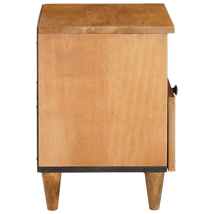Sengebord 2 pcs Lysebrun 40 x 33 x 46 cm Massivt mangotræ
