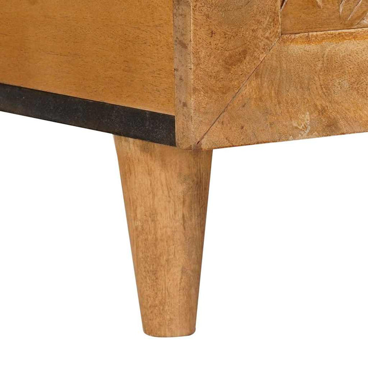 Sofabord med hylde Lysebrun 100 x 54 x 40 cm Massivt mangotræ