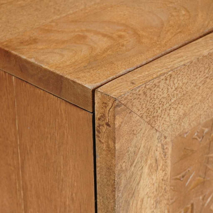 TV-skab med skuffe Lysebrun 105 x 33 x 46 cm Massivt mangotræ