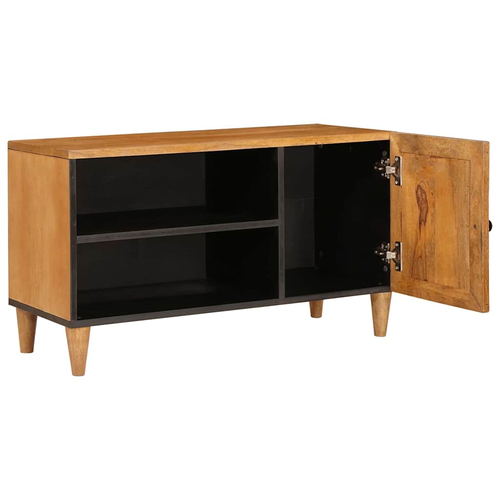 TV-skab med hylde Lysebrun 80 x 33 x 46 cm Massivt mangotræ
