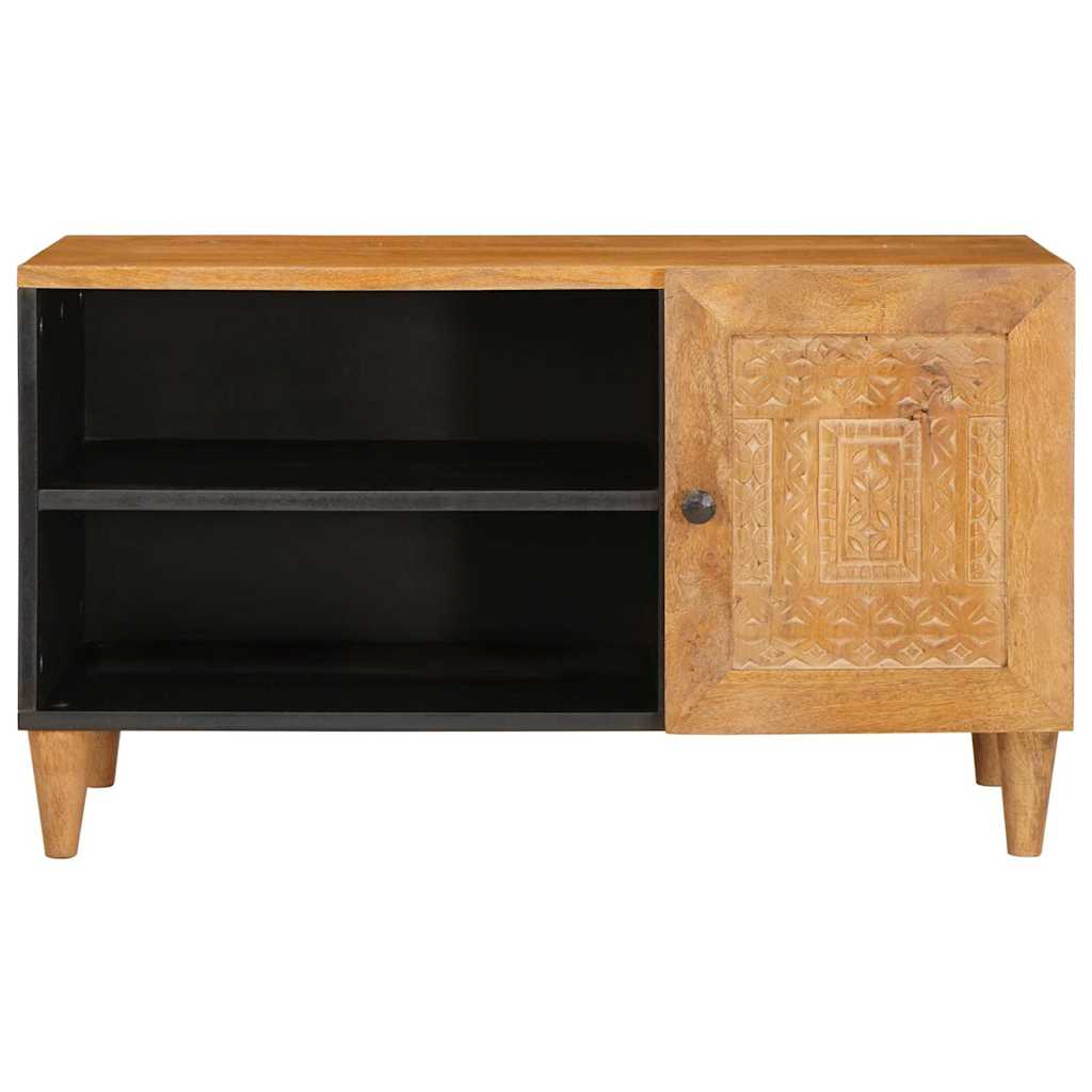 TV-skab med hylde Lysebrun 80 x 33 x 46 cm Massivt mangotræ