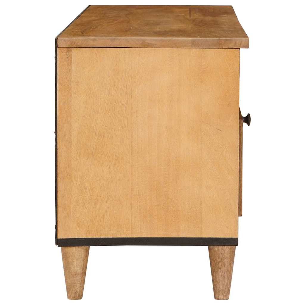 TV-skab med skuffe Lysebrun 105 x 33 x 46 cm Massivt mangotræ