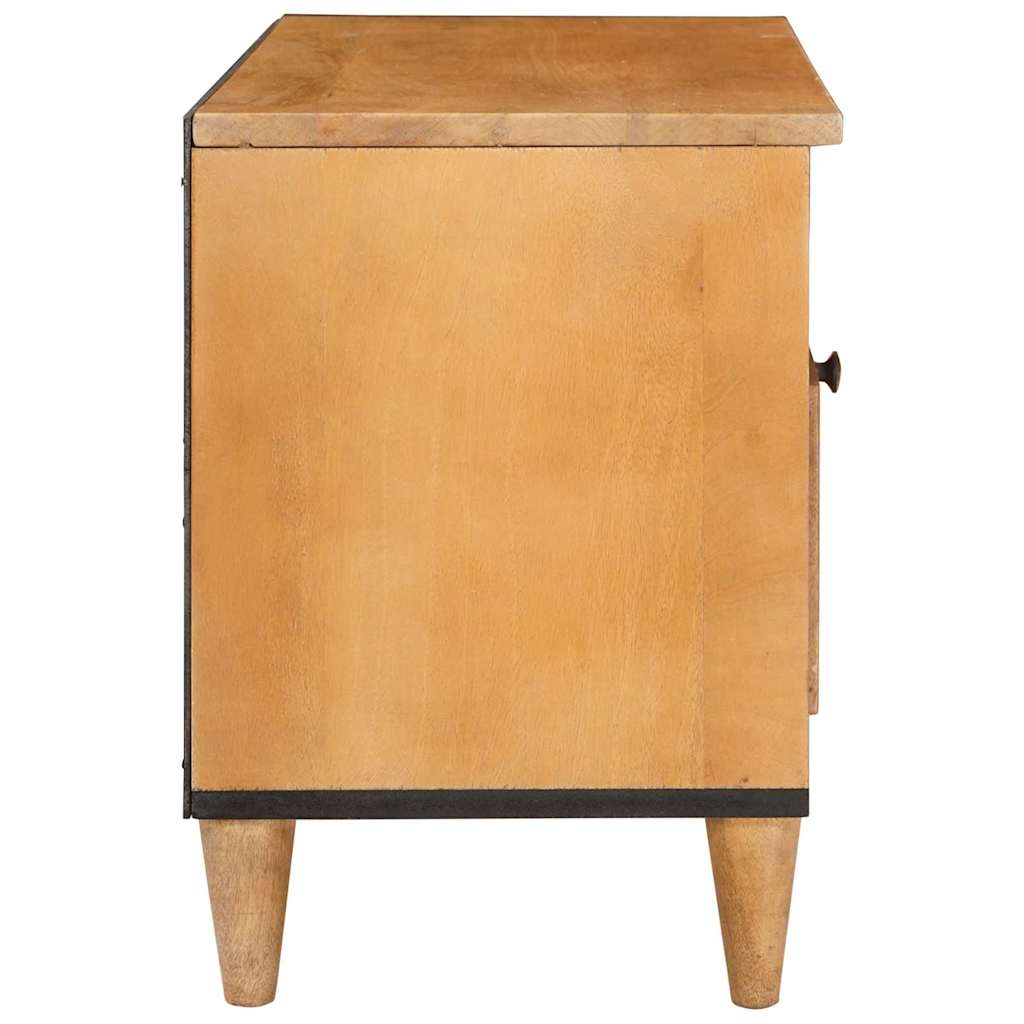 TV-skab med skuffe Lysebrun 80 x 33 x 46 cm Massivt mangotræ