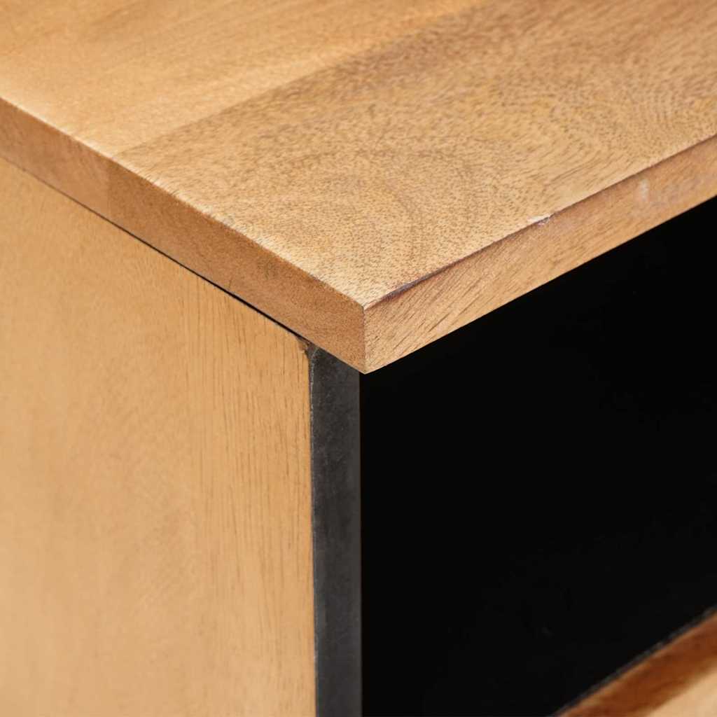 TV-skab med skuffe Lysebrun 100 x 33 x 46 cm Massivt mangotræ