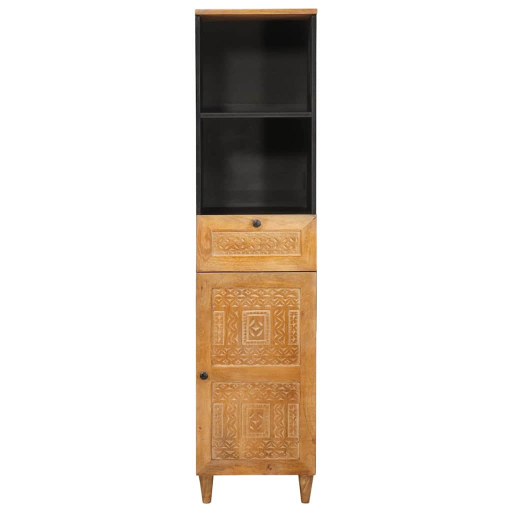 Badeværelsesskab Lysebrun 38 x 33,5 x 160 cm Massiv Mangotræ