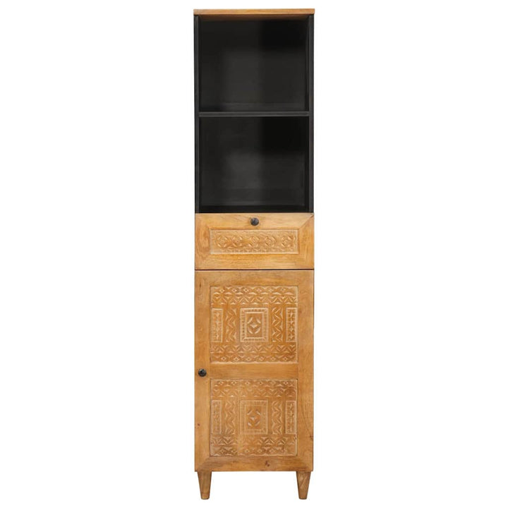 Badeværelsesskab Lysebrun 38 x 33,5 x 160 cm Massiv Mangotræ