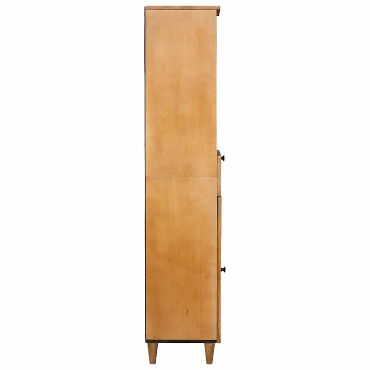 Badeværelsesskab Lysebrun 38 x 33,5 x 160 cm Massiv Mangotræ
