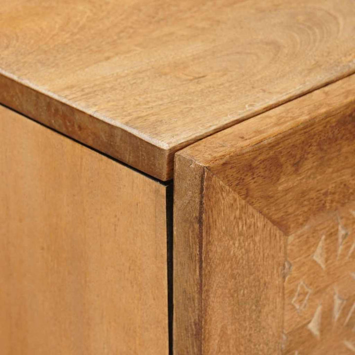 Highboard med hylde Lysebrun 40 x 33 x 110 cm Massivt mangotræ