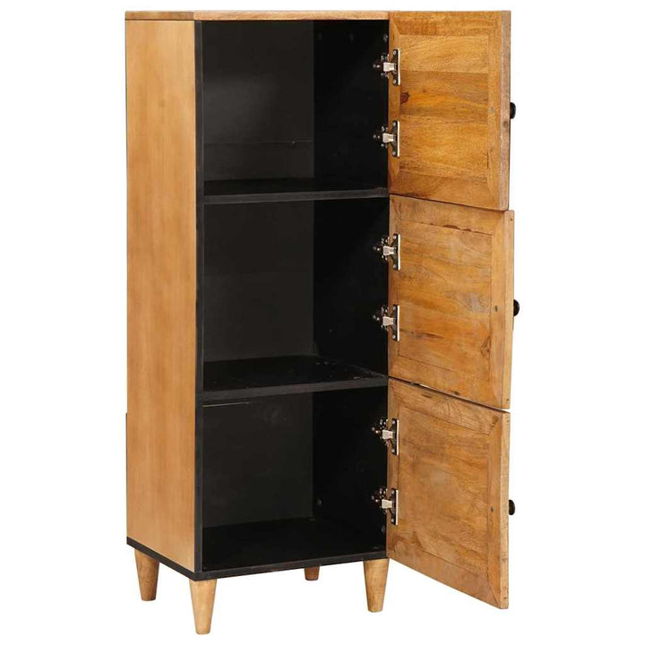 Highboard med hylde Lysebrun 40 x 33 x 110 cm Massivt mangotræ