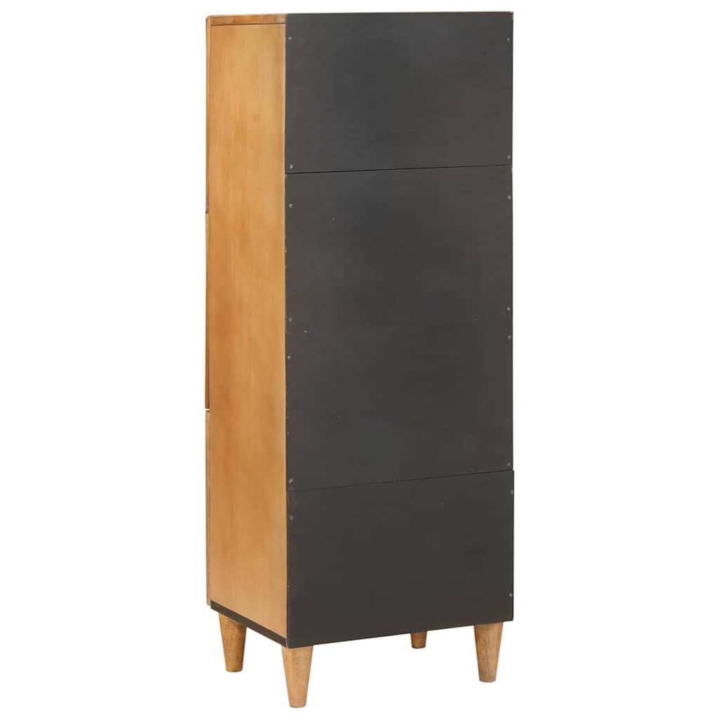 Highboard med hylde Lysebrun 40 x 33 x 110 cm Massivt mangotræ