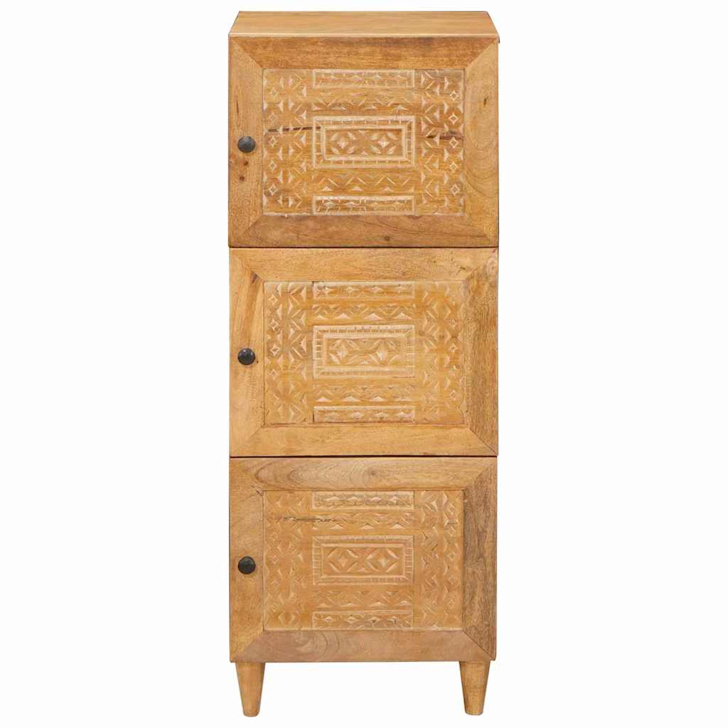 Highboard med hylde Lysebrun 40 x 33 x 110 cm Massivt mangotræ