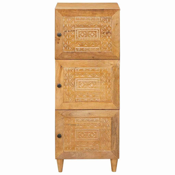 Highboard med hylde Lysebrun 40 x 33 x 110 cm Massivt mangotræ