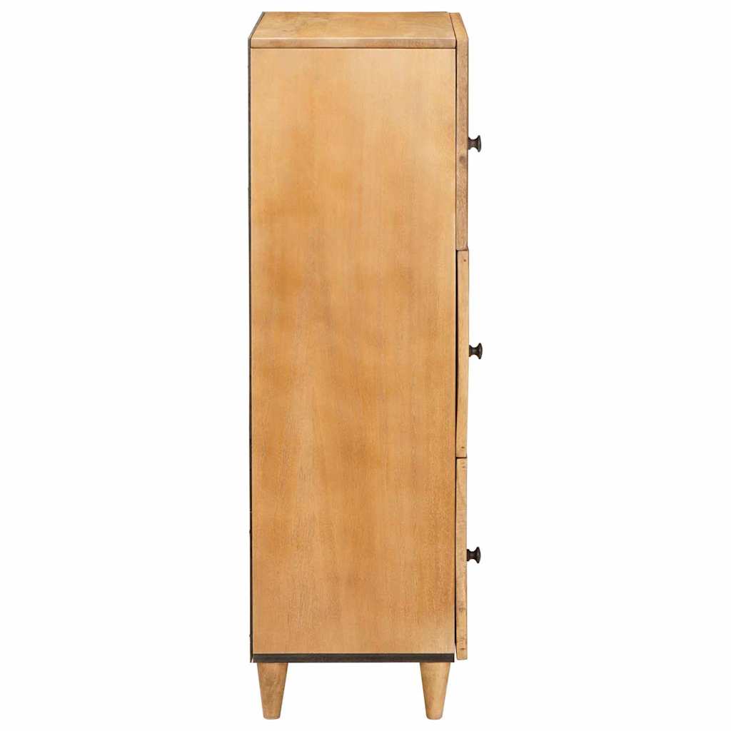 Highboard med hylde Lysebrun 40 x 33 x 110 cm Massivt mangotræ