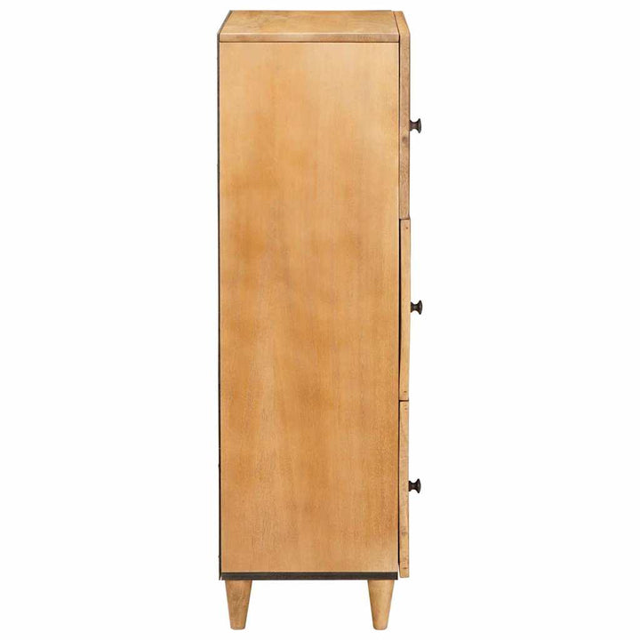 Highboard med hylde Lysebrun 40 x 33 x 110 cm Massivt mangotræ
