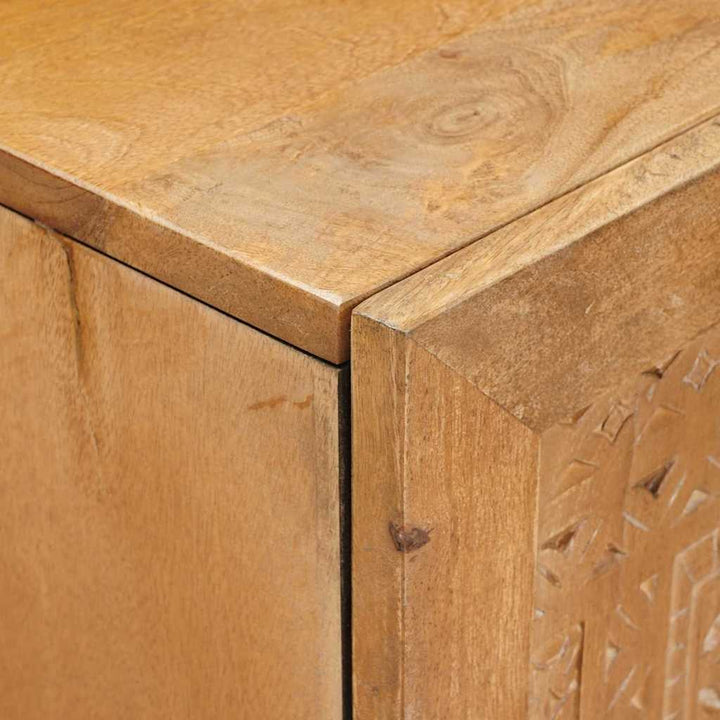 Highboard med skuffe Lysebrun 60 x 33 x 100 cm Massivt mangotræ