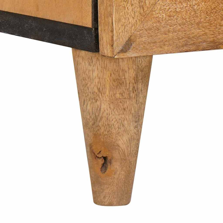 Highboard med skuffe Lysebrun 60 x 33 x 100 cm Massivt mangotræ