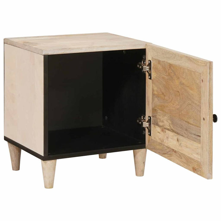 Sengebord 2 pcs Beige 40 x 33 x 46 cm Massivt mangotræ