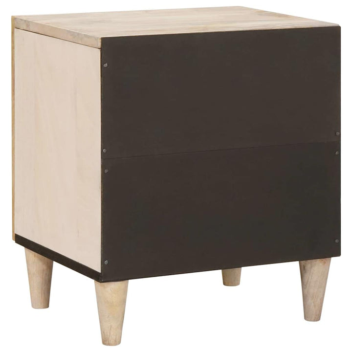 Sengebord 2 pcs Beige 40 x 33 x 46 cm Massivt mangotræ