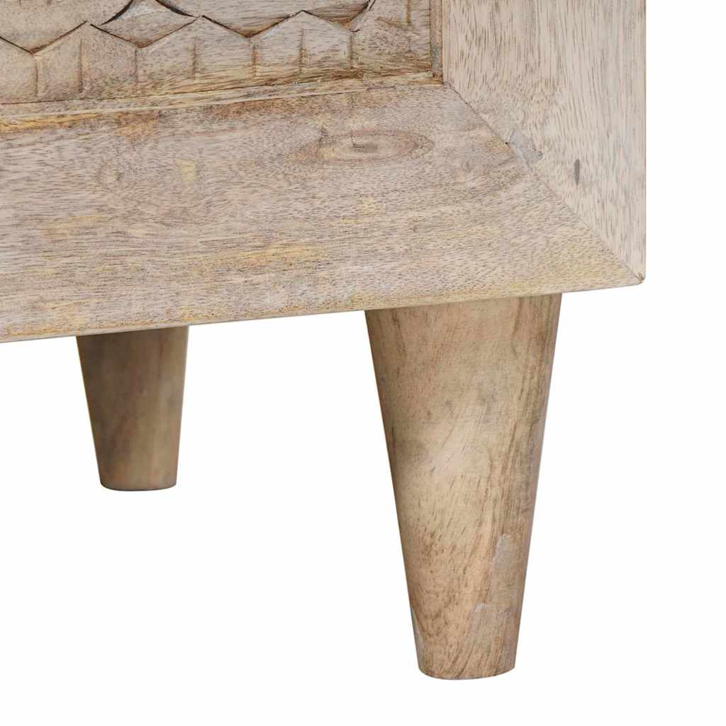 Sengebord 2 pcs Beige 40 x 33 x 46 cm Massivt mangotræ