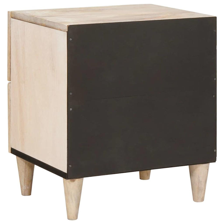 Sengebord 2 pcs Beige 40 x 33 x 46 cm Massivt mangotræ