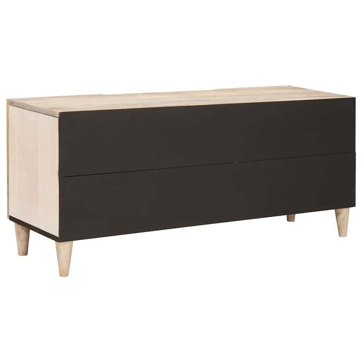 TV-skab med hylde Hvid 105 x 33 x 46 cm Massivt mangotræ