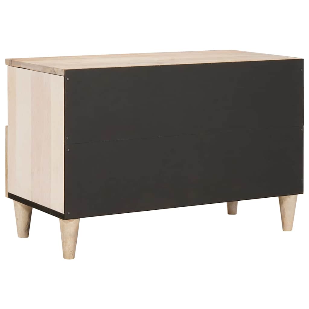 TV-skab med skuffe Hvid 70 x 33 x 46 cm Massivt mangotræ