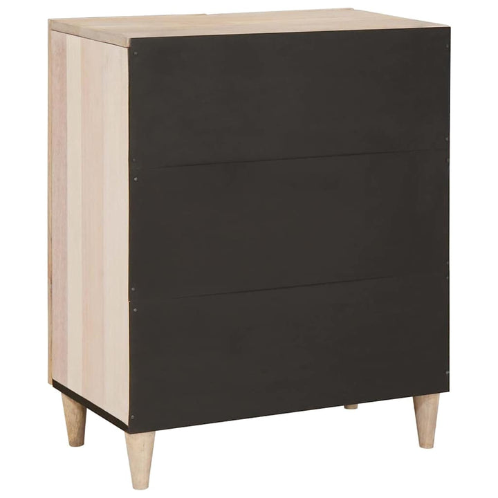 Sideboard med hylde Hvid 60 x 33 x 75 cm Massivt mangotræ