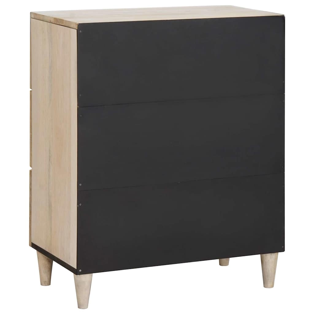 Sideboard med skuffe Hvid 60 x 33 x 75 cm Massivt mangotræ