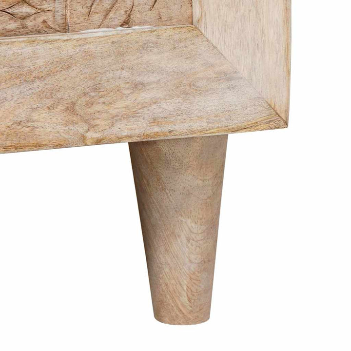 Sofabord med opbevaring Beige 80 x 50 x 40 cm Massivt mangotræ