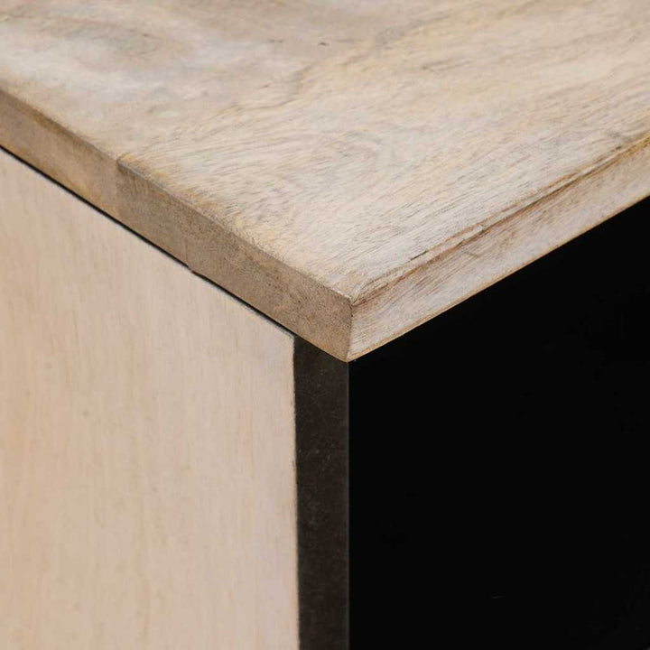 Sengebord 2 pcs Beige 40 x 33 x 46 cm Massivt mangotræ