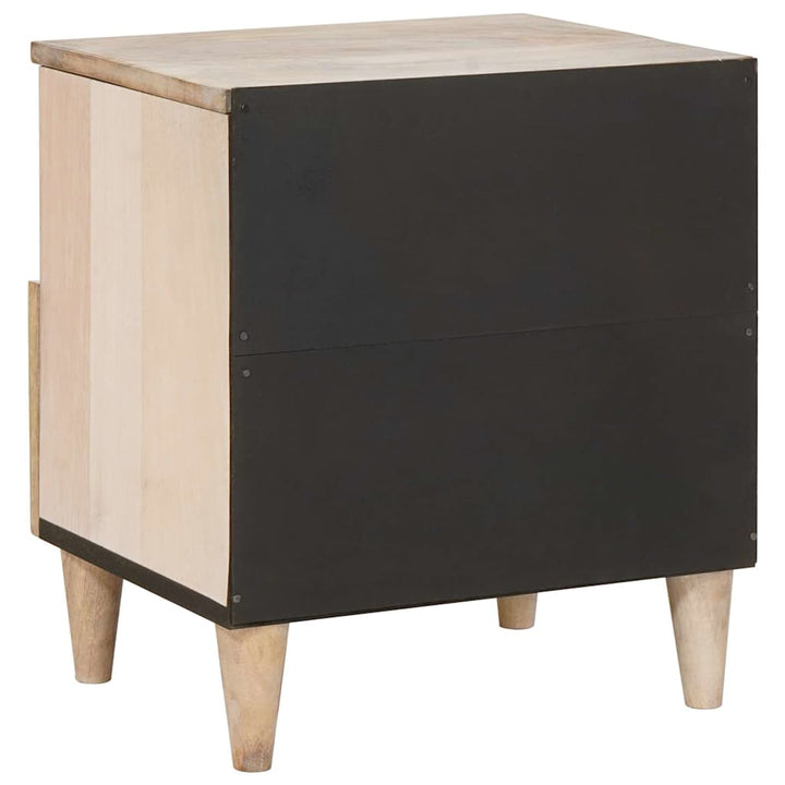 Sengebord 2 pcs Beige 40 x 33 x 46 cm Massivt mangotræ