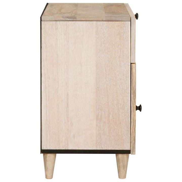 Sengebord med skuffe Beige 50 x 33 x 60 cm Massivt mangotræ
