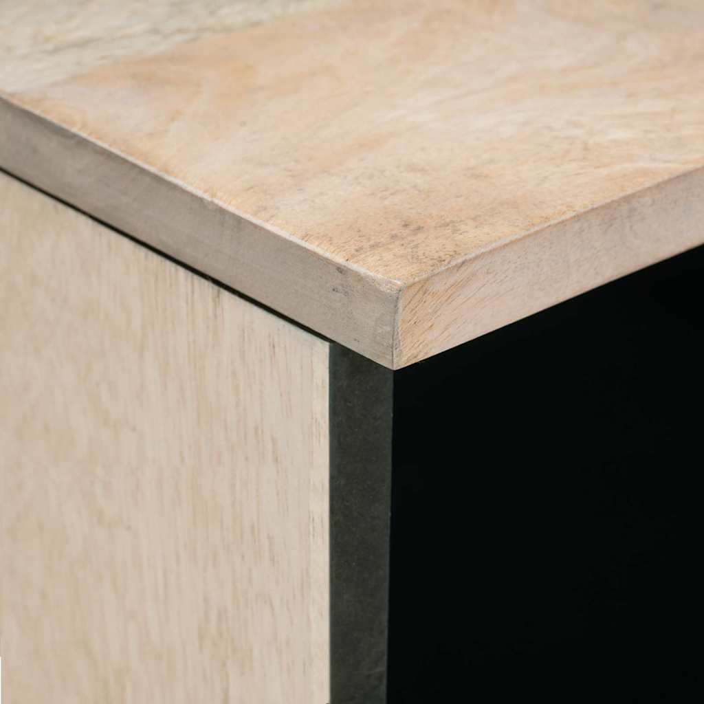 Sengebord med skuffe Beige 50 x 33 x 60 cm Massivt mangotræ
