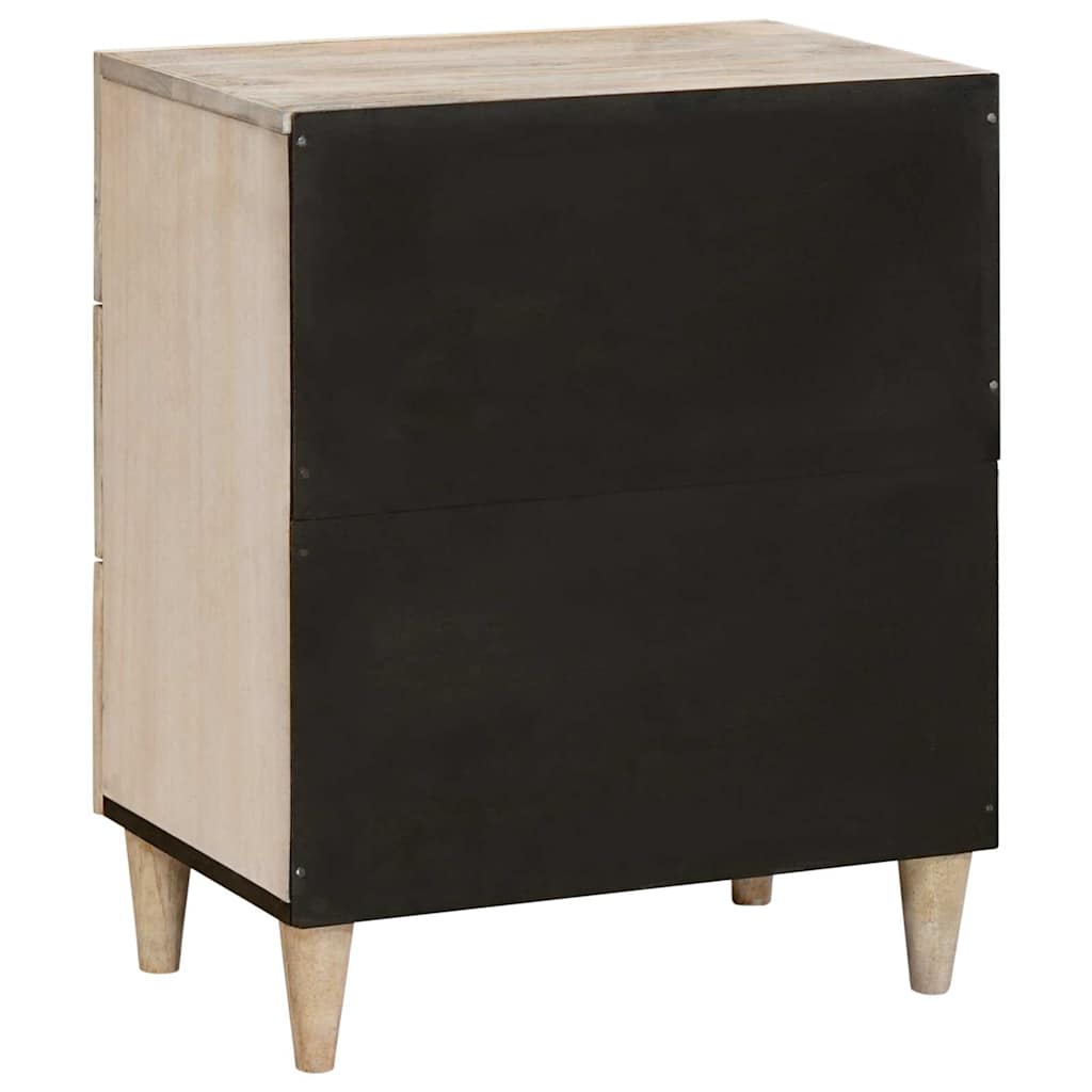 Sengebord med skuffe Beige 50 x 33 x 60 cm Massivt mangotræ