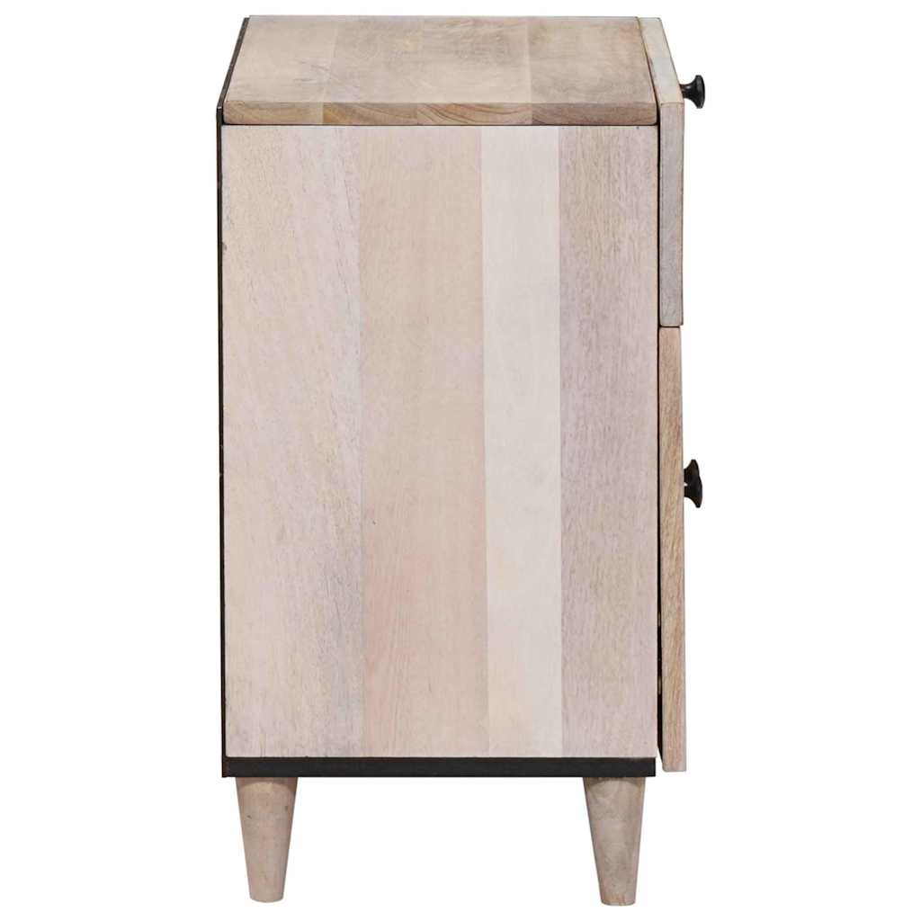 Sengebord med skuffe Beige 50 x 33 x 60 cm Massivt mangotræ